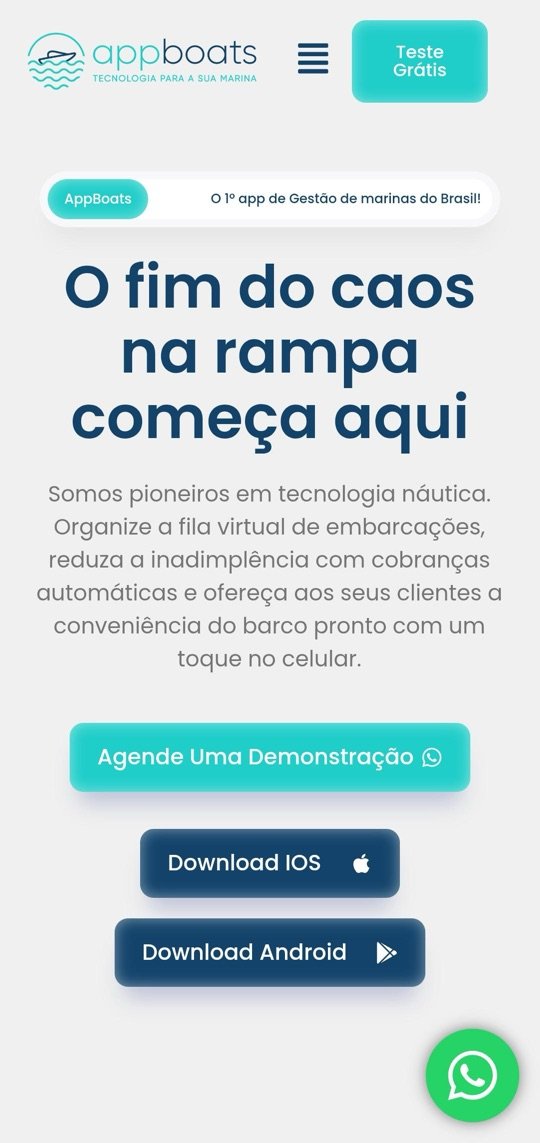 AppBoats no celular
